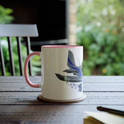 Eurostar EV97 Captain Cool Two-Tone Coffee Mugs, 11oz - Funky Aviation