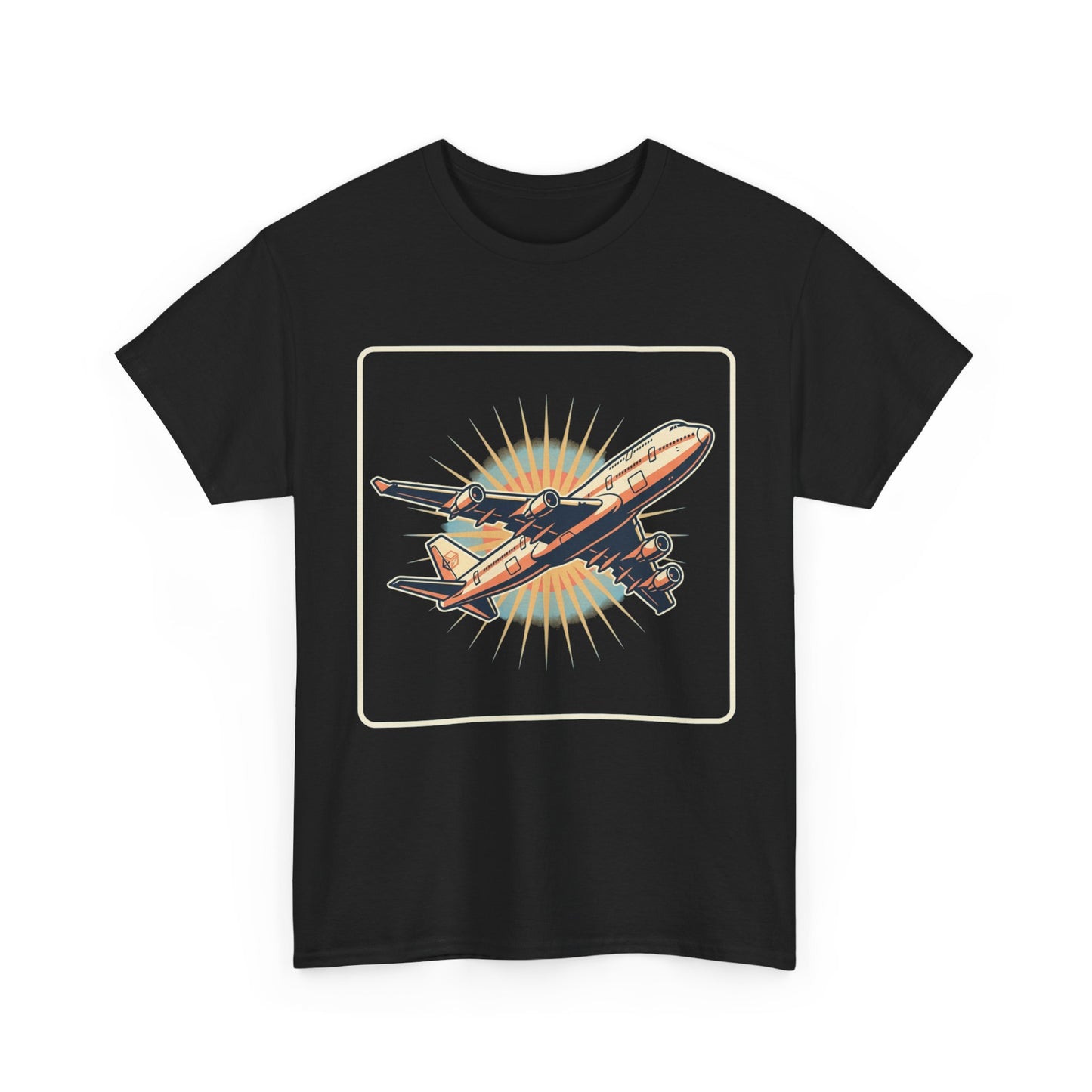 Vintage Jumbo Jet T‑Shirt — Retro Aviation Graphic Tee for Plane Lovers