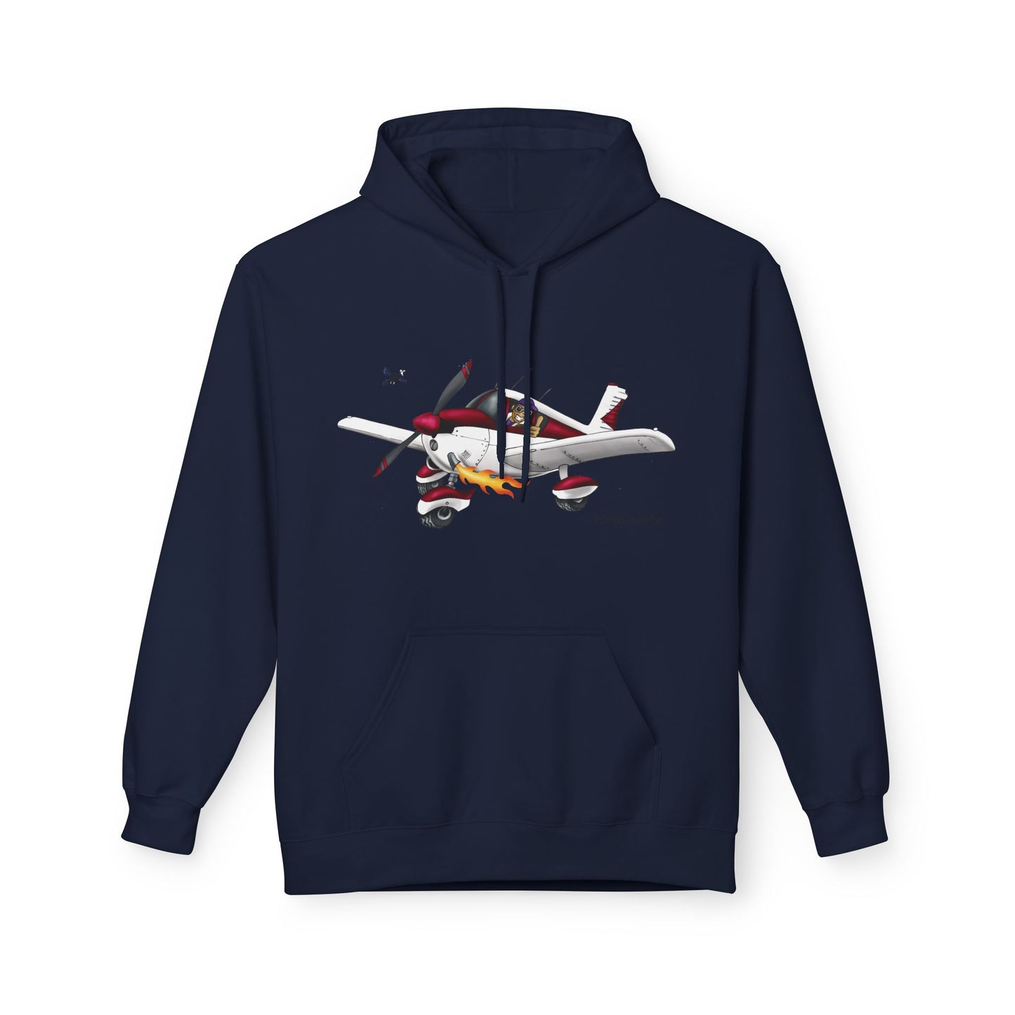 Flying Crazy Aviation Hoodie — 'Flying Crazy' Pilot/Plane Lover Fleece
