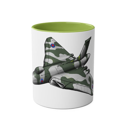 Vulcan Bomber Two-Tone Coffee Mugs, 11oz - Funky Aviation