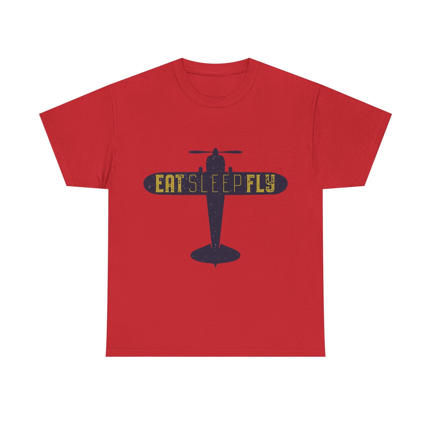 Eat Sleep Fly T-Shirt — Vintage Airplane Pilot Tee