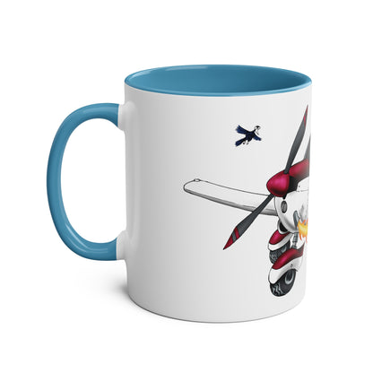 PA28 Team Low Wing Two-Tone Coffee Mugs, 11oz - Funky Aviation