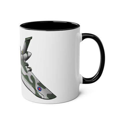 Vulcan Bomber Two-Tone Coffee Mugs, 11oz - Funky Aviation