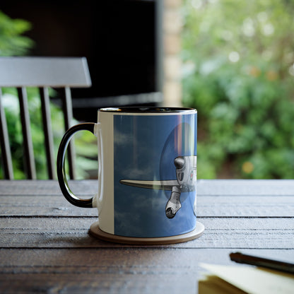Mew Gull Racer Two-Tone Coffee Mugs, 11oz - Funky Aviation