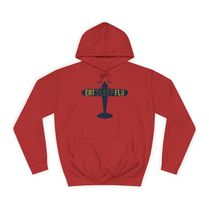 Aviator Hoodie – 'Eat Sleep Fly' Vintage Airplane Hoodie