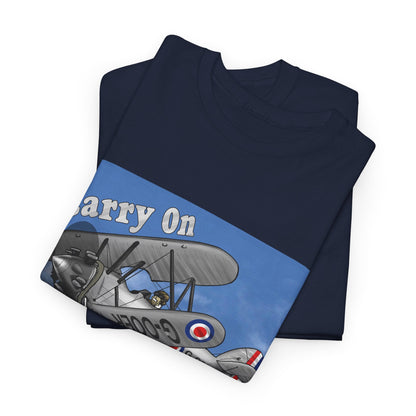 Carry On Flying Vintage Biplane Aviation T-Shirt