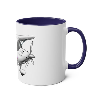 Coffee Mug - Microlight Ikarus C42 Feathers Cartoon Design