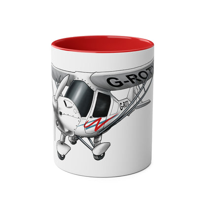 Rotax Cartoon Ikarus C42 Microlight 11oz Coffee Mug
