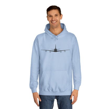 7478 Airplane Silhouette Hoodie — Minimal Pilot & Aviation Crew Pullover