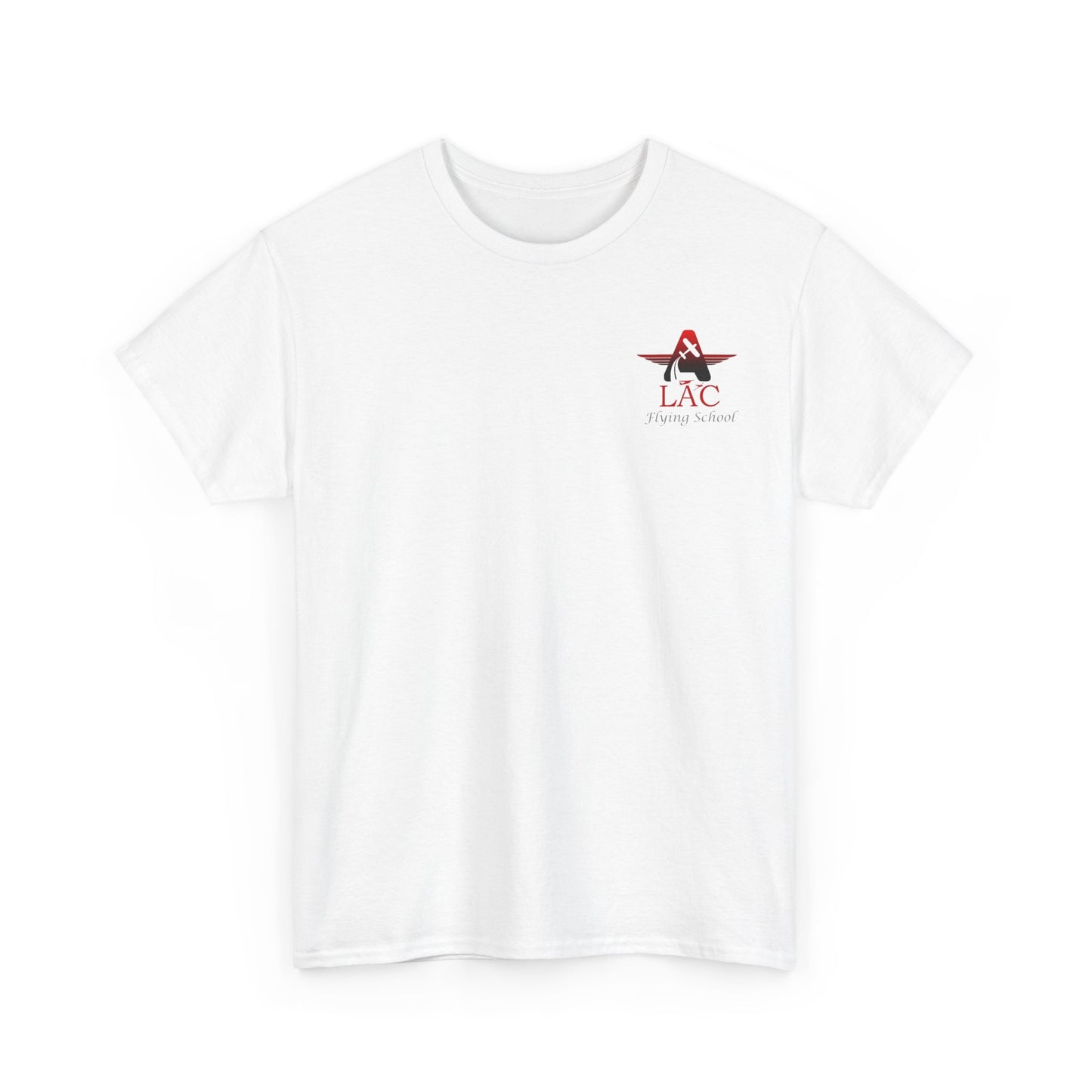 LAC Logo Minimalist Chest Tee — Small Retro Aviation Emblem T-Shirt