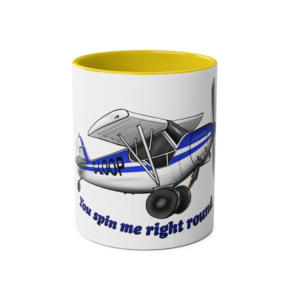 Super Cub Two-Tone Coffee Mugs, 11oz - Funky Aviation