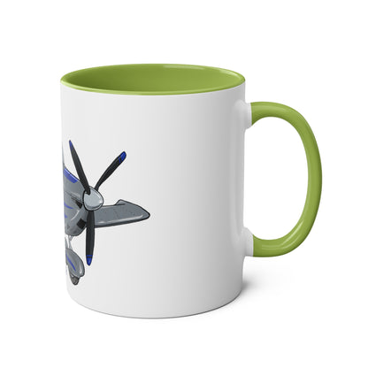 Eurostar EV97 Captain Cool Two-Tone Coffee Mugs, 11oz - Funky Aviation