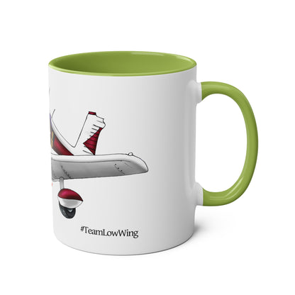 PA28 Team Low Wing Two-Tone Coffee Mugs, 11oz - Funky Aviation