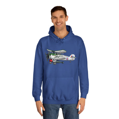 Navy Swordfish historic Aircraft Unisex College Hoodie - Funky Aviation