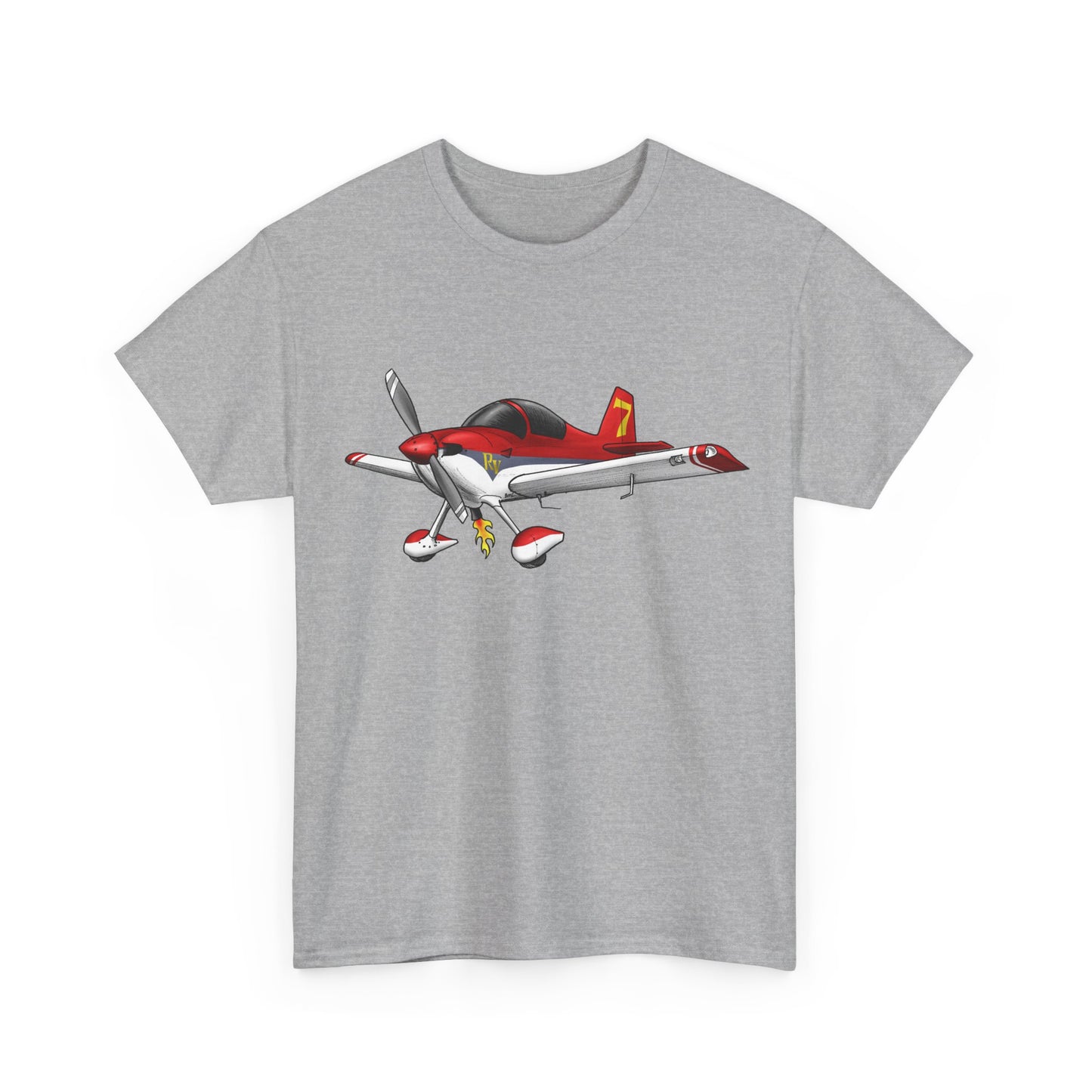 RV7 — Red Graphic Tee for Pilots