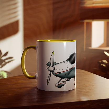 Sportcruiser Aircraft Two-Tone Coffee Mugs, 11oz - Funky Aviation