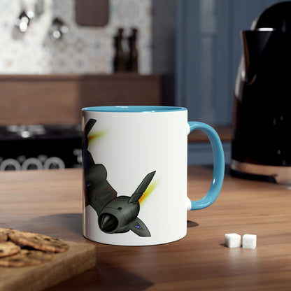 SR71 Blackbird USAF Two-Tone Coffee Mugs, 11oz - Funky Aviation