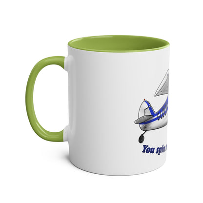 Super Cub Two-Tone Coffee Mugs, 11oz - Funky Aviation