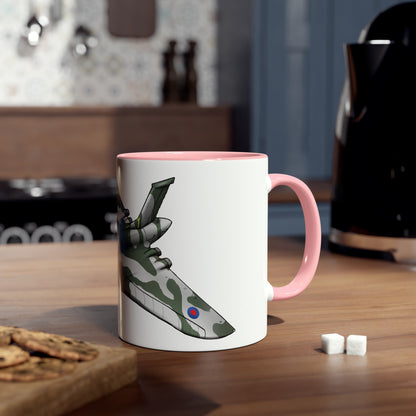 Vulcan Bomber Two-Tone Coffee Mugs, 11oz - Funky Aviation