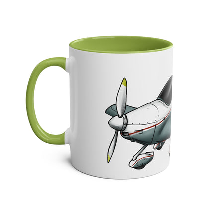 Sportcruiser Aircraft Two-Tone Coffee Mugs, 11oz - Funky Aviation