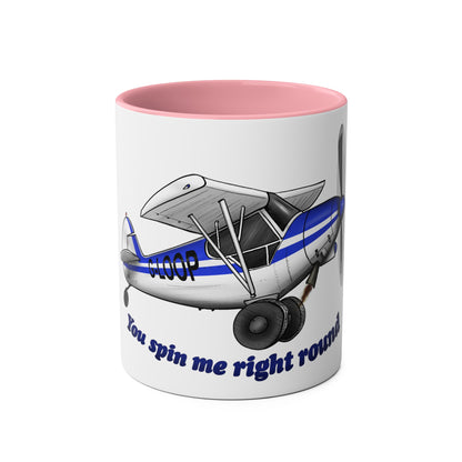 Super Cub Two-Tone Coffee Mugs, 11oz - Funky Aviation