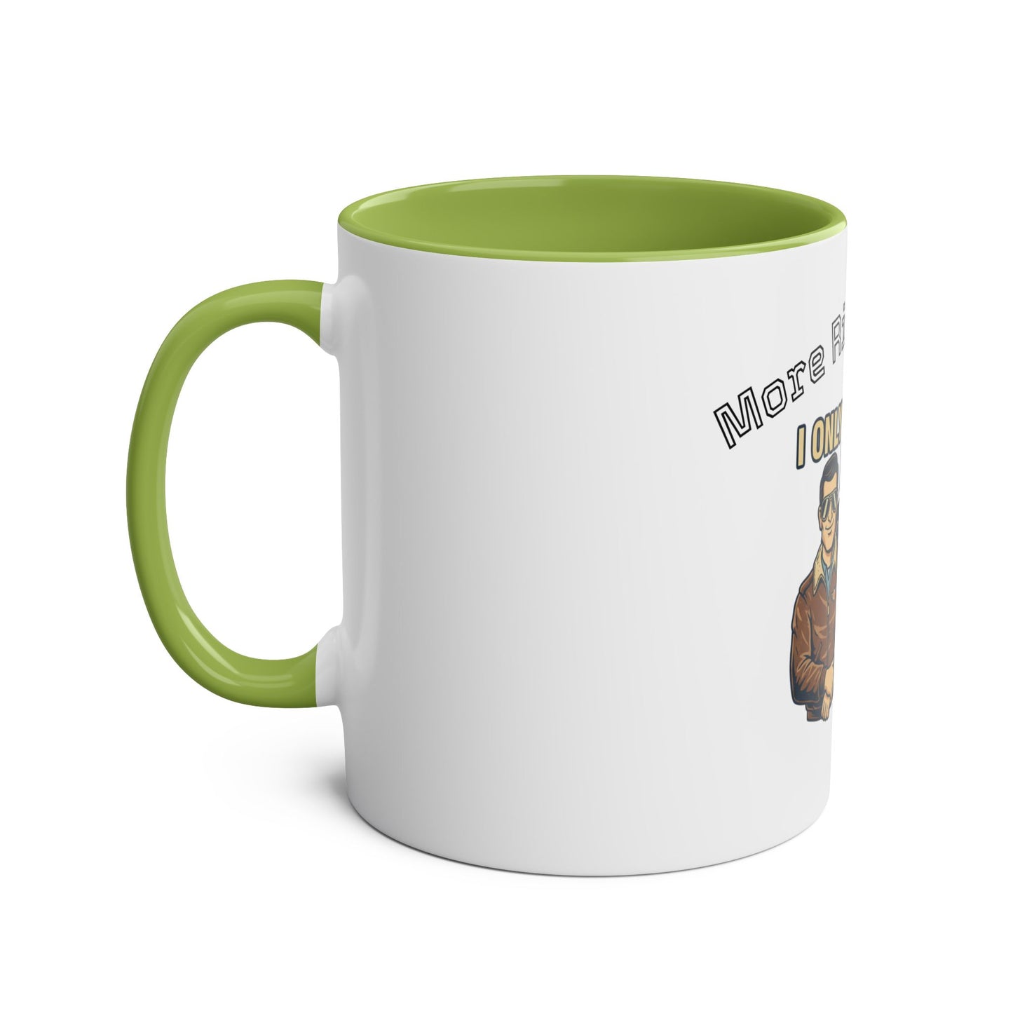 Aviator Coffee Mug — "More Right Rudder" (11 oz Two-Tone)