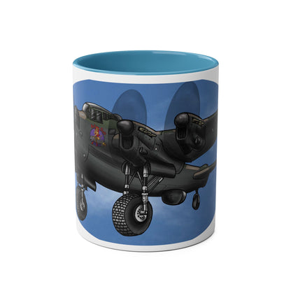 WWII Bomber Two-Tone Coffee Mug — Vintage WWII Aircraft Gift