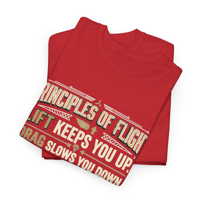 Pilot Instructor T‑Shirt — “Principles of Flight” Aviation Gift