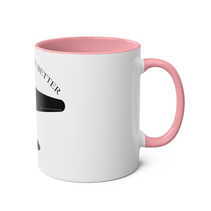 The Older the Better Two-Tone Coffee Mugs, 11oz - Funky Aviation