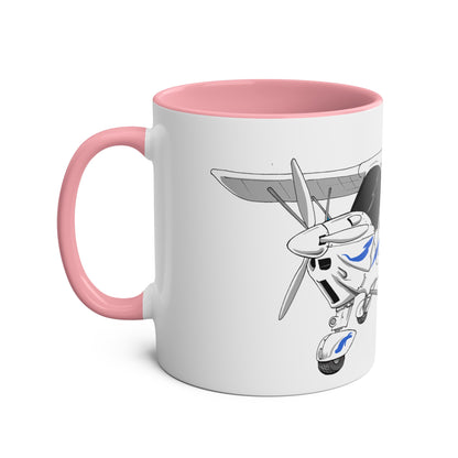 Ikarus C42 Two-Tone Coffee Mugs, 11oz - Funky Aviation