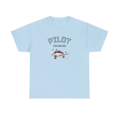 Pilot Incoming T-Shirt – Vintage Airplane Graphic Tee for Aviators & Flight Enthusiasts