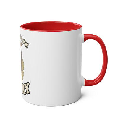 Bulldog Pilot Two-Tone Coffee Mugs, 11oz - Funky Aviation
