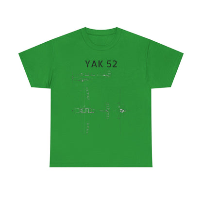 Yak-52 Blueprint T-Shirt — Vintage Aircraft Schematic Tee for Aviation Enthusiasts