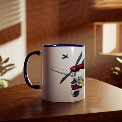 PA28 Team Low Wing Two-Tone Coffee Mugs, 11oz - Funky Aviation
