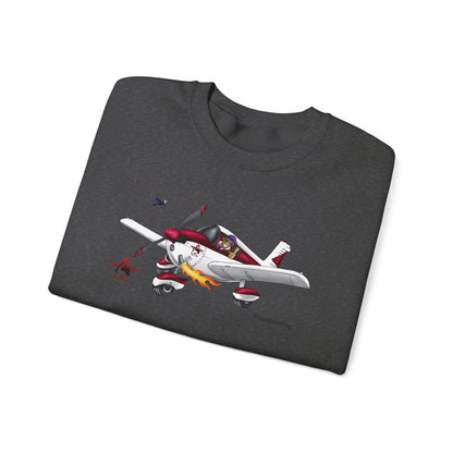 LAC PA28 Vintage-Inspired Airplane Graphic Unisex Crewneck Sweatshirt