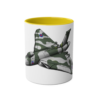 Vulcan Bomber Two-Tone Coffee Mugs, 11oz - Funky Aviation
