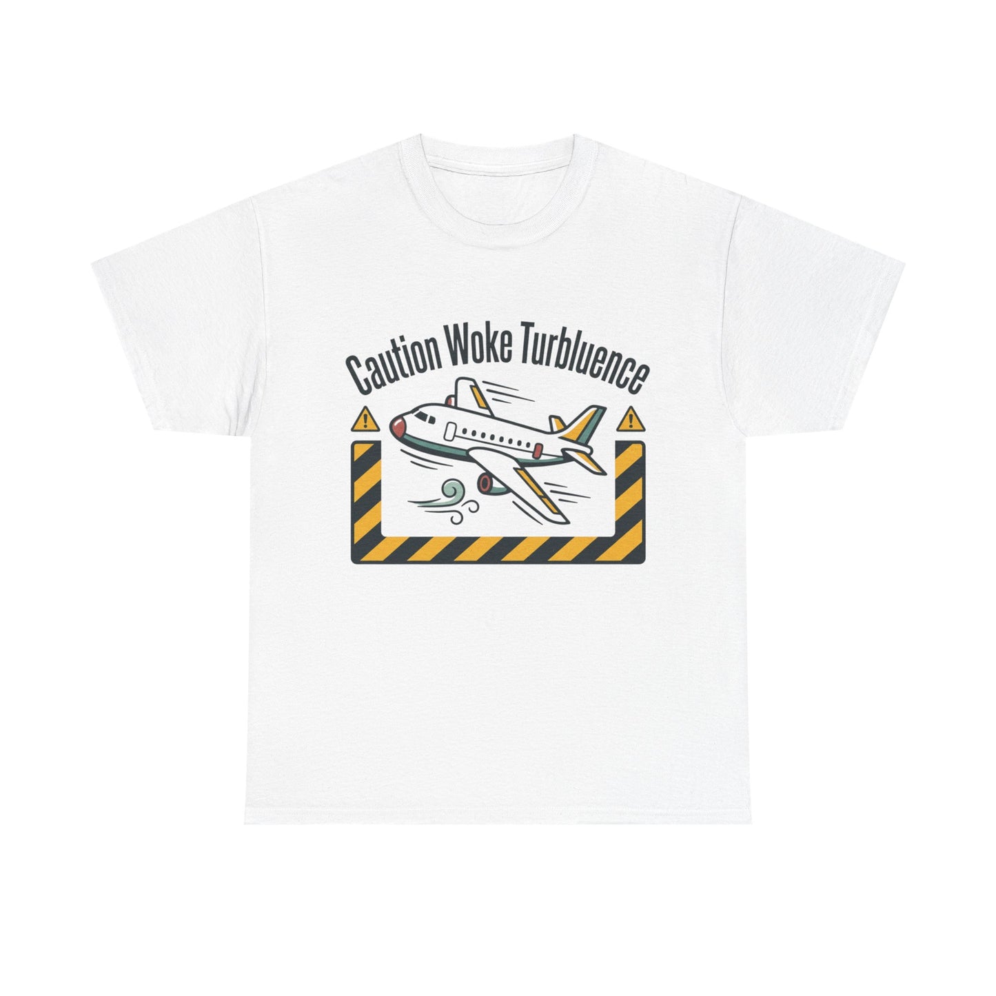 Caution Woke Turbulence Tee — Funny Travel Shirt for Aviation Fans