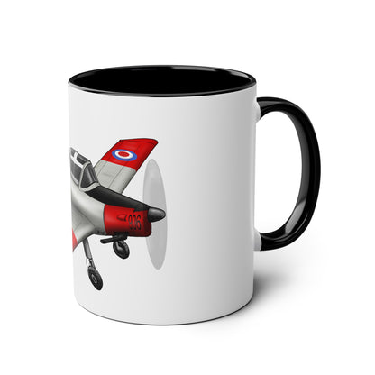 Chipmunk Tailwheel Two-Tone Coffee Mugs, 11oz - Funky Aviation