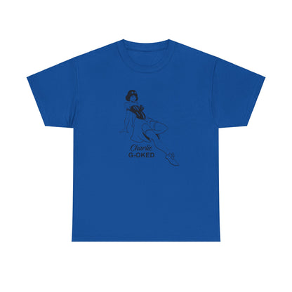 Cotton Tee - The Nose Art Cessna G-OKED Aircraft Cartoon Design