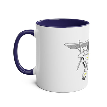 Yellow Decals Cartoon Ikarus C42 Microlight 11oz Coffee Mug