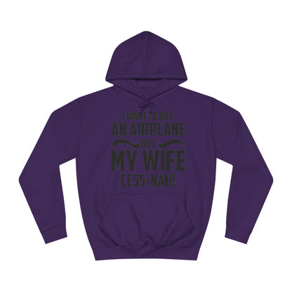 My Wife Cess-Nah Design Unisex College Hoodie - Funky Aviation