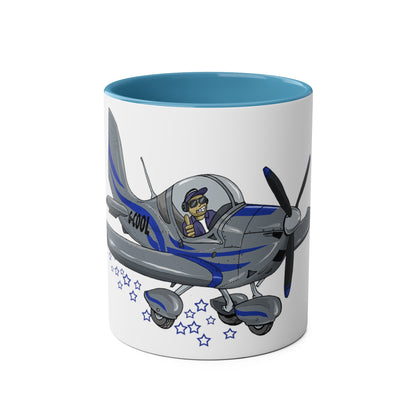 Eurostar EV97 Captain Cool Two-Tone Coffee Mugs, 11oz - Funky Aviation