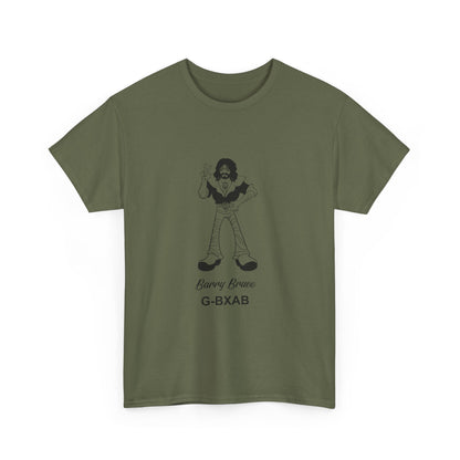 Tee Barry Bravo Piper PA28 Aircraft Retro Cartoon Design Unisex Heavy Cotton