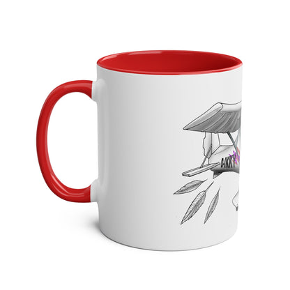 Coffee Mug - Microlight Ikarus C42 Feathers Cartoon Design