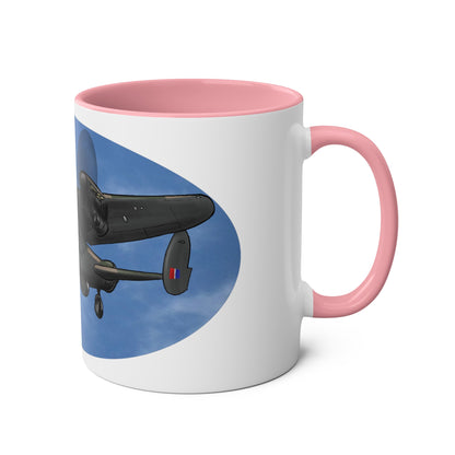 Lancaster Bomber Two-Tone Coffee Mugs, 11oz - Funky Aviation