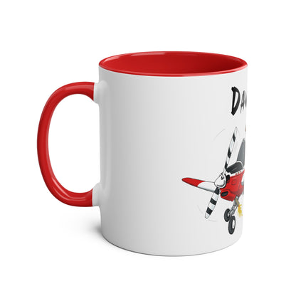 Bulldog Aerobatic Trainer Two-Tone Coffee Mugs, 11oz - Funky Aviation