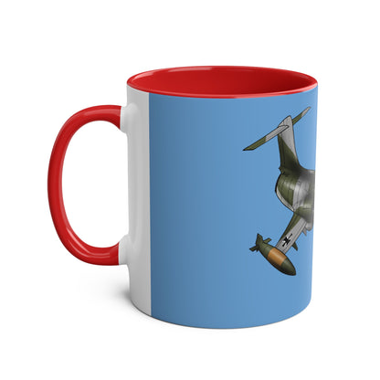 Starfighter Two-Tone Coffee Mugs, 11oz - Funky Aviation