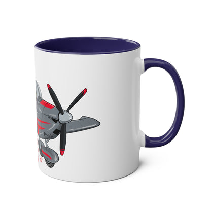 Eurostar EV07 Captain Cool Two-Tone Coffee Mugs, 11oz - Funky Aviation