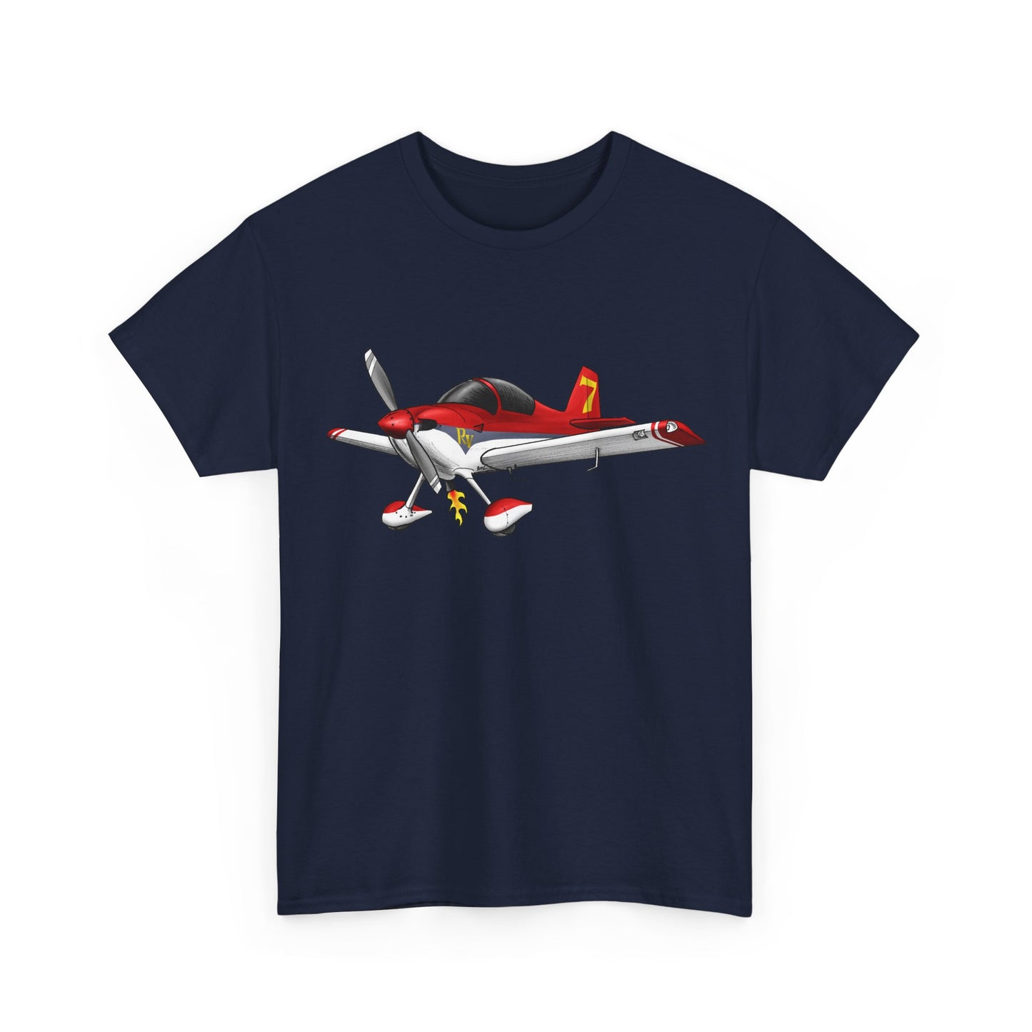 RV7 — Red Graphic Tee for Pilots