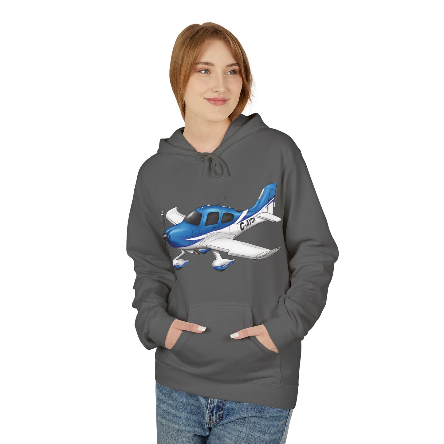 Hoodie - Cirrus Aircraft with CAVOK Design - Perfect Gift for Pilots and Aviation Enthusiasts